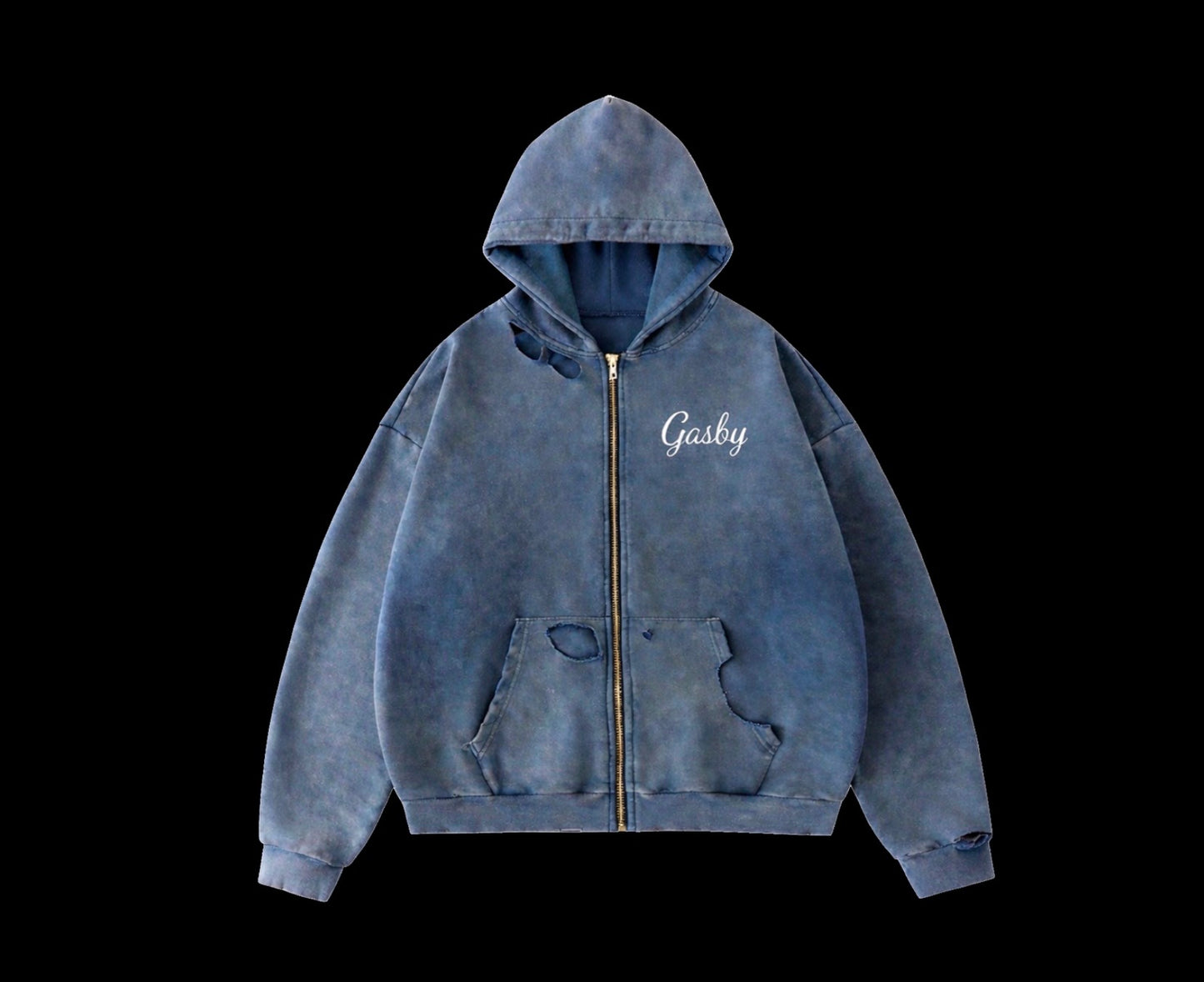 Gasby’s Vintage Zip Hoodie - Blue