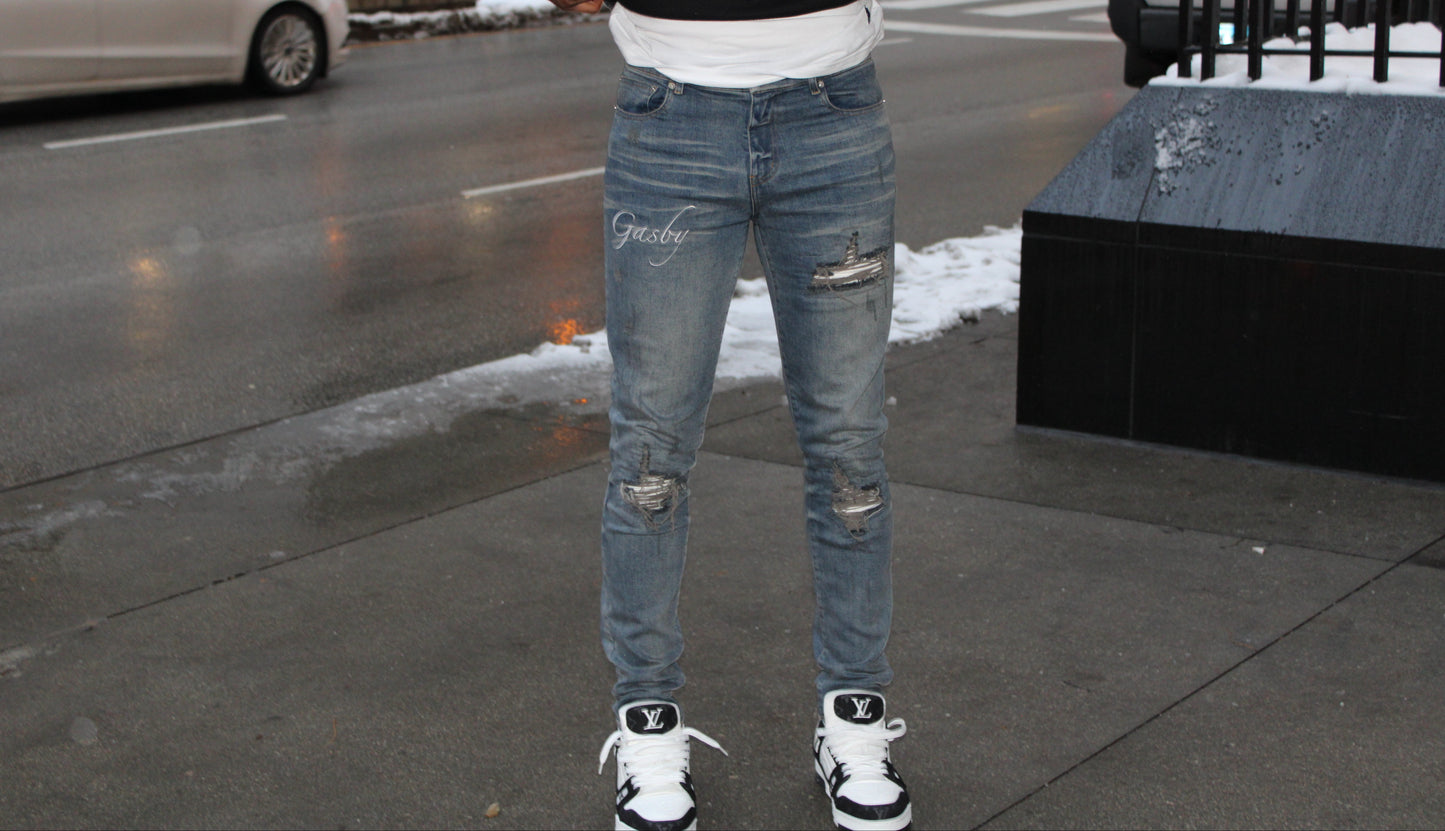 White Myrna Distressed Denim