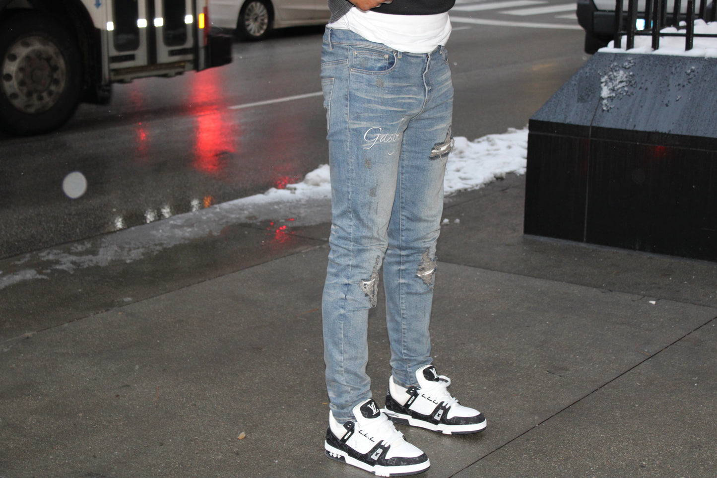 White Myrna Distressed Denim