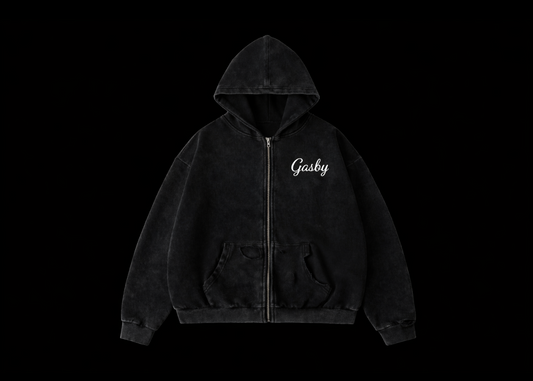 Gasby’s Vintage Zip Hoodie - Black